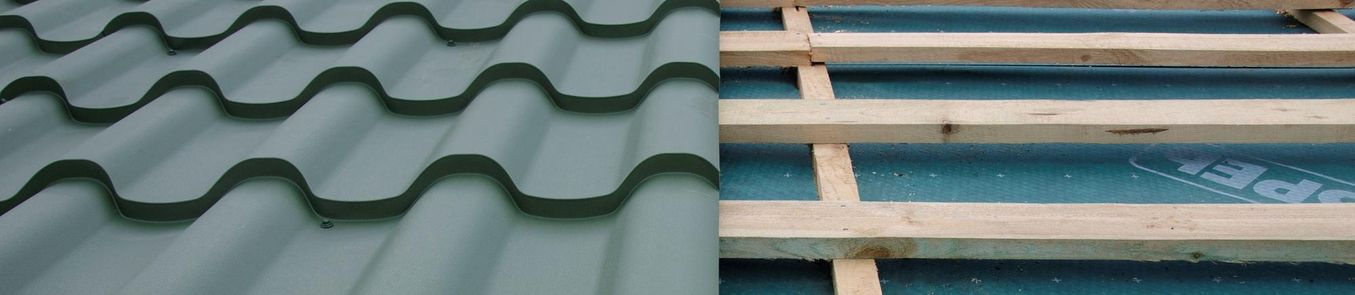 cserepeslemez felrakása családi ház tető felújításakor