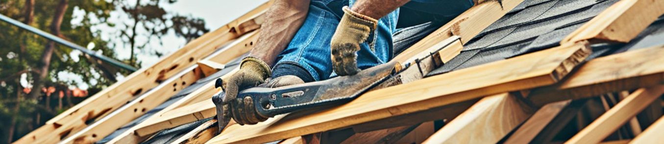 tetőszerkezet építés folyamatban fa tető vázszerkezettel